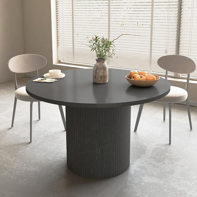 weselon Round Dining Table for 4, Modern Farmhouse Kitchen Table, 47 Inch Small - Image 7