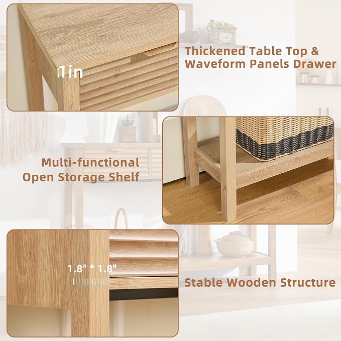 LEYAOYAO Fluted 47.2" Console Table - Image 6