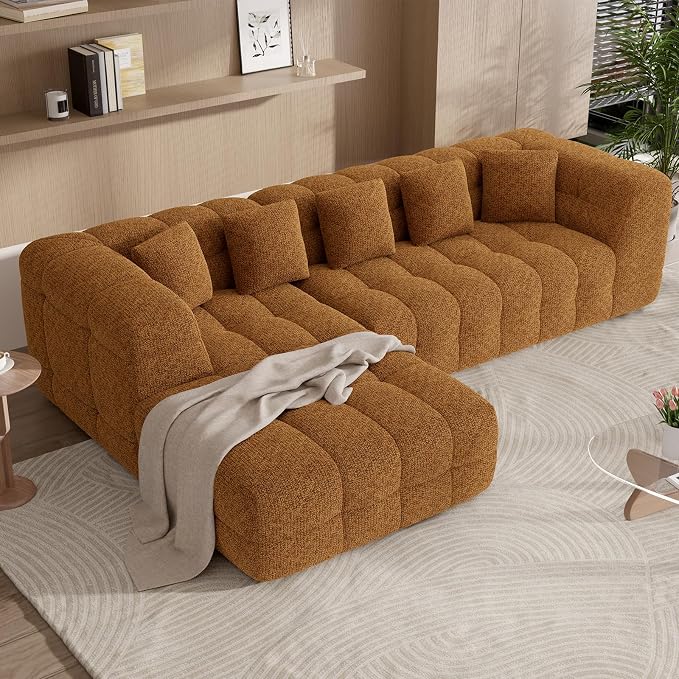 107" Boneless Couch with L - Image 5
