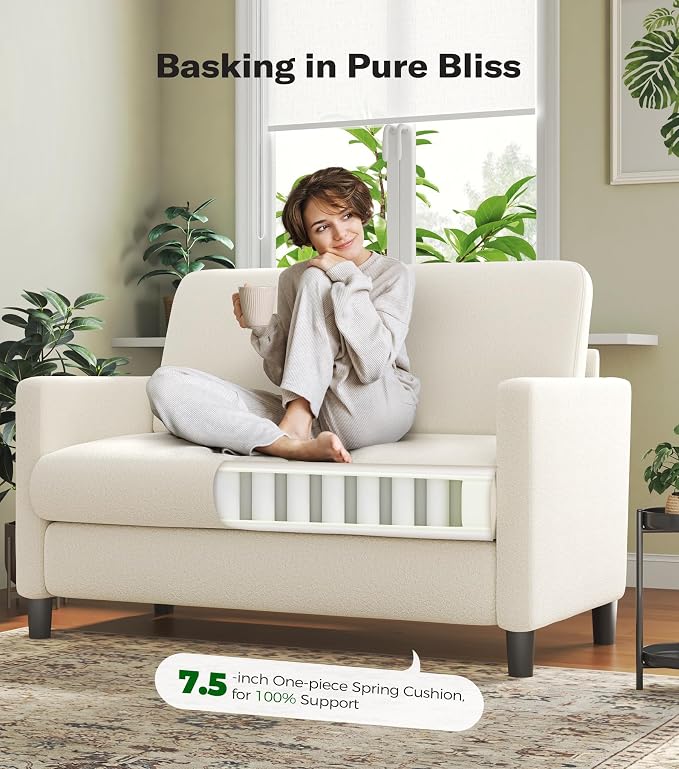 Welzona Loveseat, Comfy Teddy Love Seat - Image 8