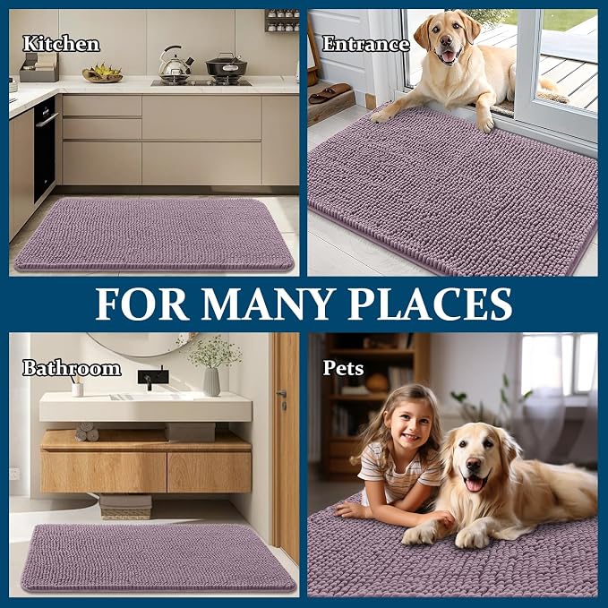 OLANLY Dog Door Mat for Muddy Paws 35x24, Absorbs Moisture and Dirt, Absorbent - Image 8