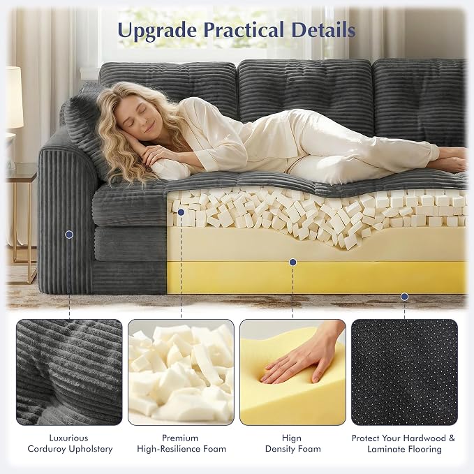 Homkdom Convertible Loveseat Sleeper, Space-Saving Folding Sofa Bed - Image 6