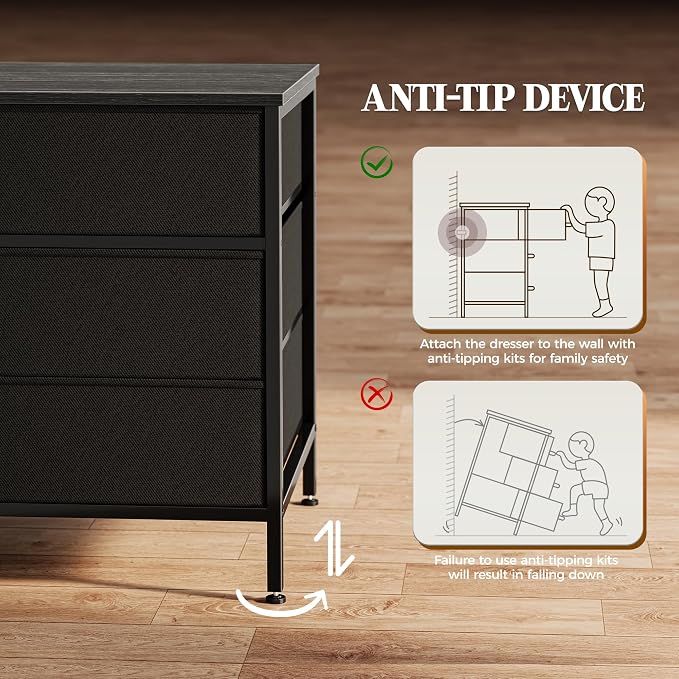 Huuger 63 Inch Dresser for Bedroom, Long Dresser - Image 8