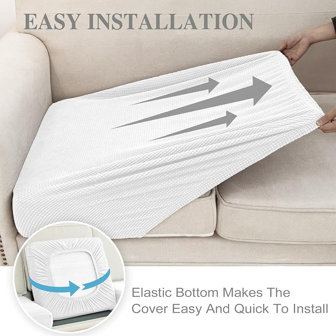 Couch Cushion Covers Seat Cushion Cover Stretch Couch Cover Separate Sectional - Image 5