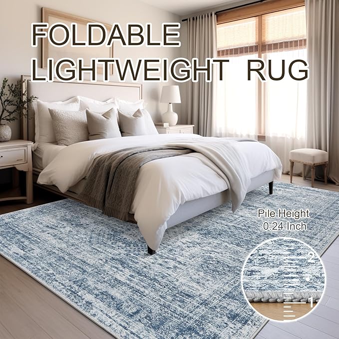 6x9 Area Rug for Living Room Washable 6x9 Non-Slip Modern Rugs for Bedroom - Image 9