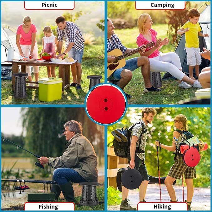 2-Pack Collapsible Stool, Load Capacity 400lbs, Lightweight Yet Sturdy - Image 7