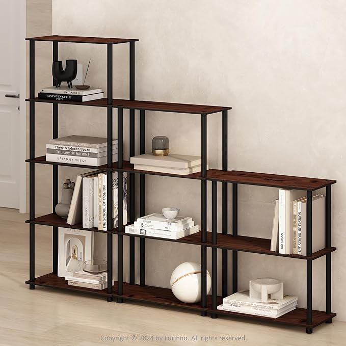 Furinno Turn-N-Tube Book Shelf, 3-Tier Bookshelf, Bookcase - Image 2
