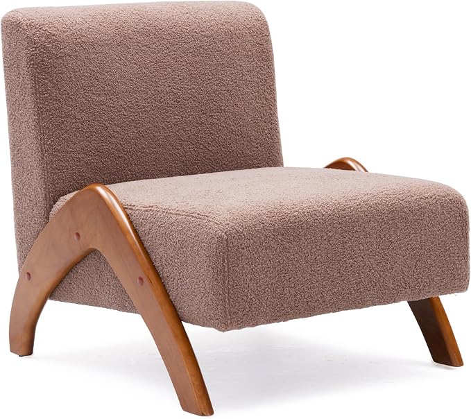 Oversized Accent Chair, upholstered armless mid Century Modern Living Room Chair by MILCIL