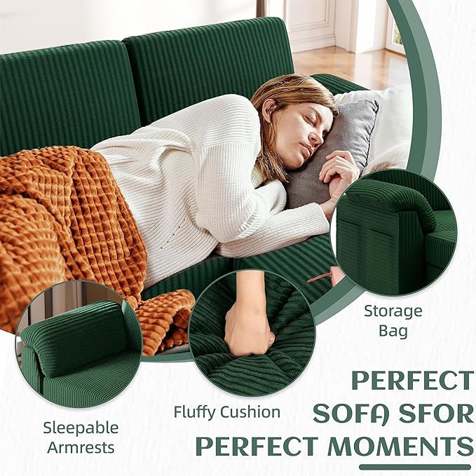 Vongrasig 79" Convertible Sectional Couch Sofa - Image 3