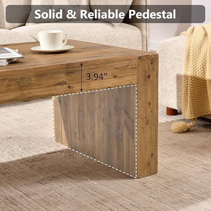 Reclaimed Solid Wood Coffee Table - Image 4