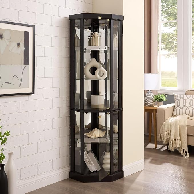 Glass Corner Display Cabinet - Image 3