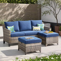 Buenhomino 3 Pieces Patio Furniture Sofa Set-Outdoor Wicker Patio Furniture by AMCLOBA