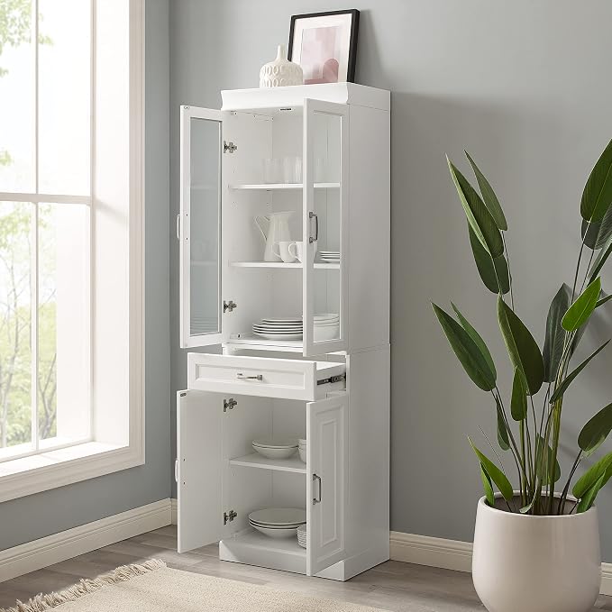 Crosley Furniture Stanton Glass Door Pantry Storage Cabinet - Image 8