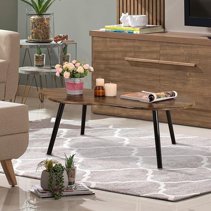 Small Coffee Table Cloud Shape Coffee Table Industrial Coffee Tables Wood - Image 4