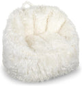 Big Joe Milano Bean Bag Chair, Ivory Shag Fur, Soft Faux Fur, 2.5 feet by BigJoe
