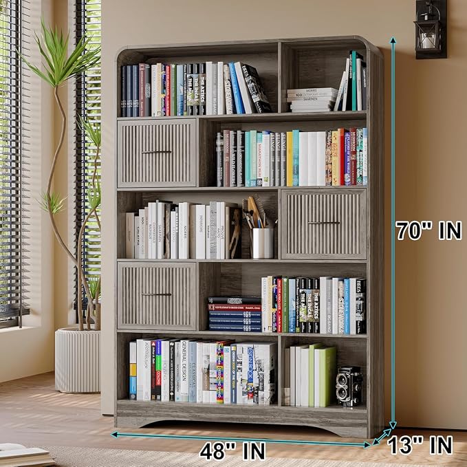 5 Piece Bedroom Sets, Modern Dresser and Nightstand Sets & Bookshelf - Image 8