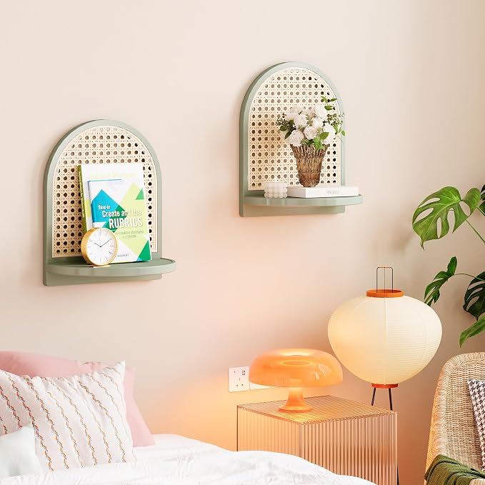 Arched Rattan Wall Shelf - Image 6