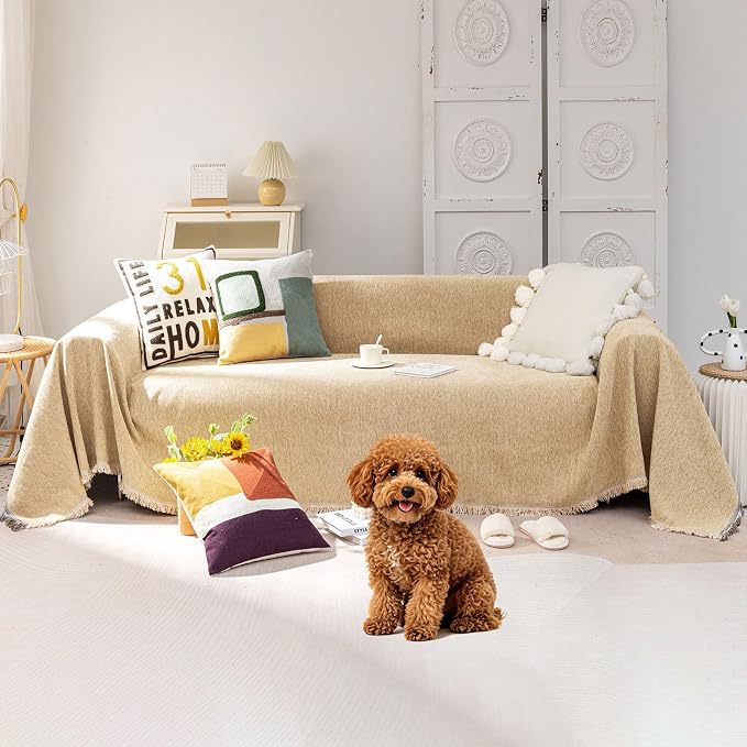 VClife Boho Chic Couch Cover, Soft Chenille Couch Covers by VCLIFE