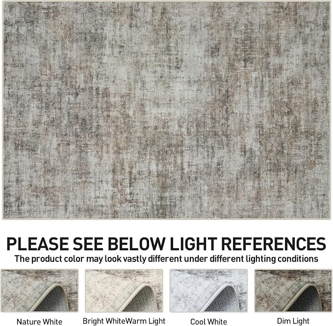 10x14 Area Rugs Washable Rug: Modern Abstract Living Room Rug Soft Anti-Skid - Image 6