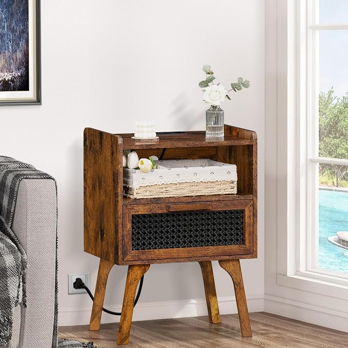 Lerliuo Rattan Nightstands Set of 2 - Image 6