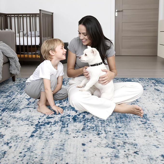 Washable Area Rug 2x3 Entryway Rug: Washable Modern Abstract Soft Thin Rug - Image 8