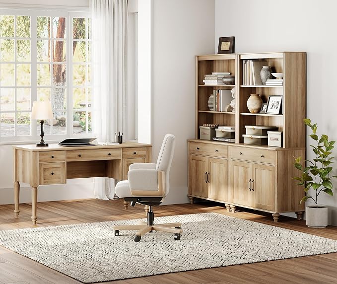 WAMPAT Home Office Furniture Set, Wood Computer Desk - Image 2