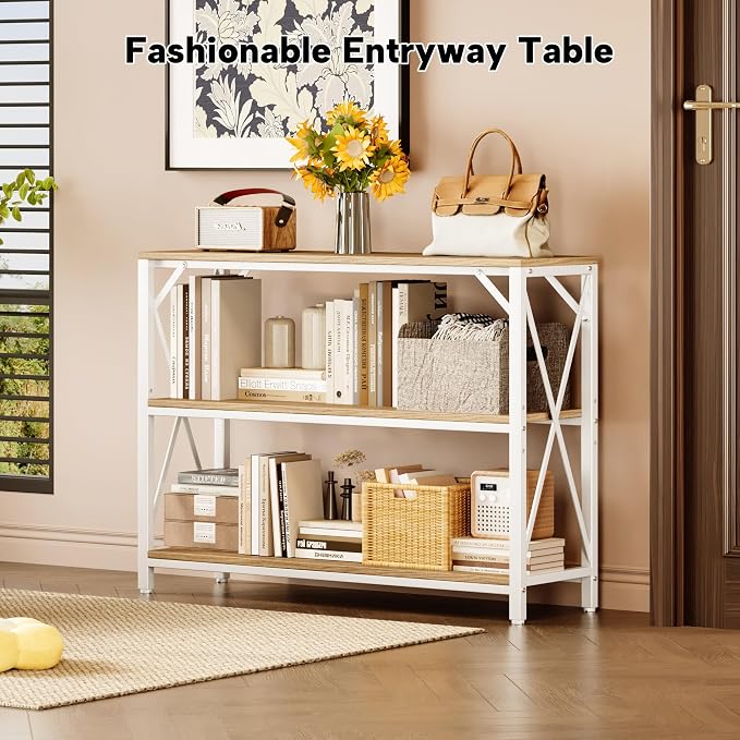 Homeiju Entry Table 40" Width, 3-Tier Entryway Table - Image 4