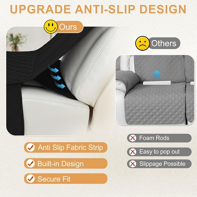 HDCAXKJ Reclining Sectional Couch Covers L Shape Recliner Sofa Middle Console - Image 3