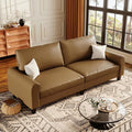 EASE MOOSE 88.5" Large Seat Faux Leather Loveseat Sofa, Waterproof and by EASEMOOSE