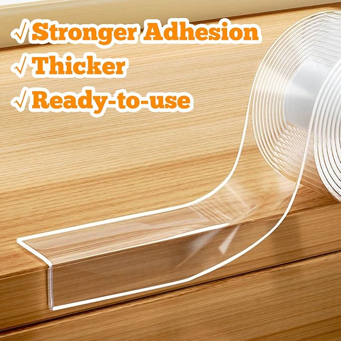 Clear Soft Corner Protectors for Furniture Strip, 1.18 in x 6.6 FT, Sharp Edge - Image 7