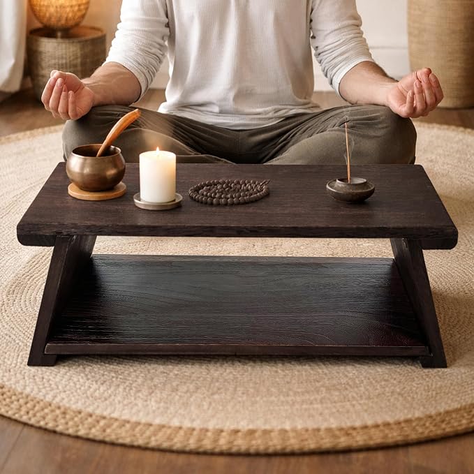 Japanese Low Floor Table Folding Coffee Tables - Image 2