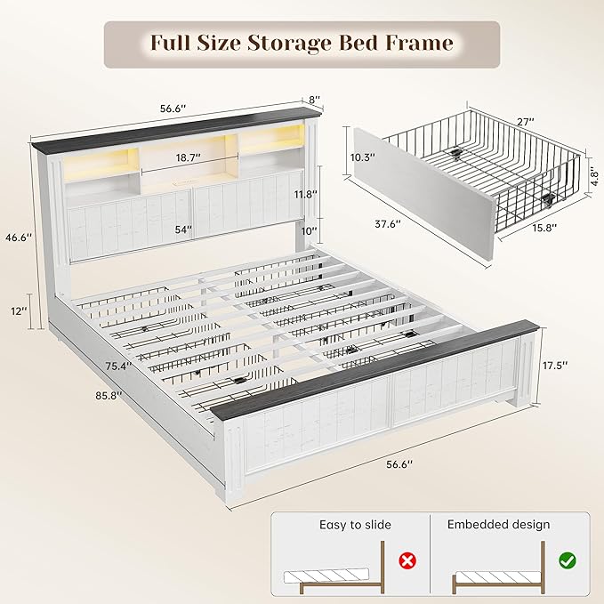 EnHomee Full Size Bed Frame - Image 2