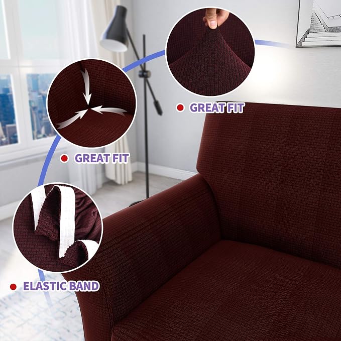 ZNSAYOTX 4 Piece Sofa Covers for Living Room Anti Slip Stretch Couch Covers for - Image 3