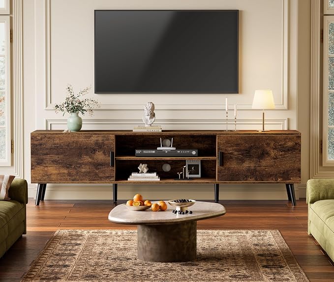 SUPERJARE TV Stand for 55, 65 Inch TV, 63 Inch Entertainment Center - Image 2