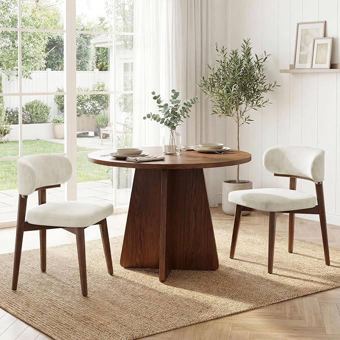 Dining Chairs Set of 4, Modern Upholstered Dining Chairs, Wooden Kitchen Chairs - Image 9