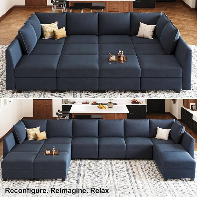 Belffin Oversized Modular Sectional Couch Sleeper Sofa - Image 5