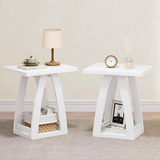 FROMJBEST End Tables Living Room, Side Table Beside Sofa, Nightstand by FROMJBEST
