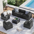 Aoxun 7 Piece Patio Furniture Set, Wicker Rattan Patio Sectional Sofa, Outdoor by Aoxun
