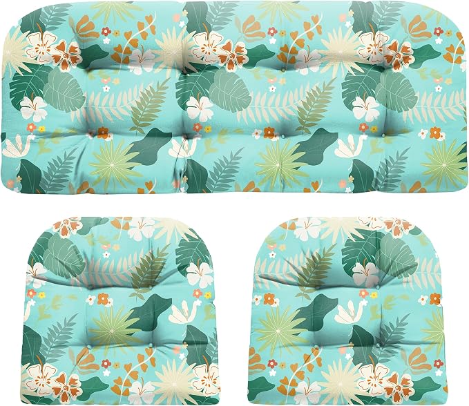 DANGHOOGY Wicker Chair Cushions, Waterproof Outdoor Loveseat Cushions by DANGHOOGYFurnitureCushions