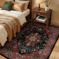 RELEANY Area Rugs 3'x5' Washable Non-Slip, Floral Vintage Distress Print by RELEANY