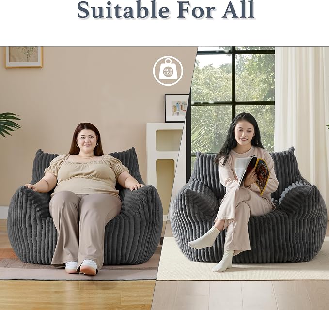 Giant Plush Bean Bag Chair for Adults - Image 6