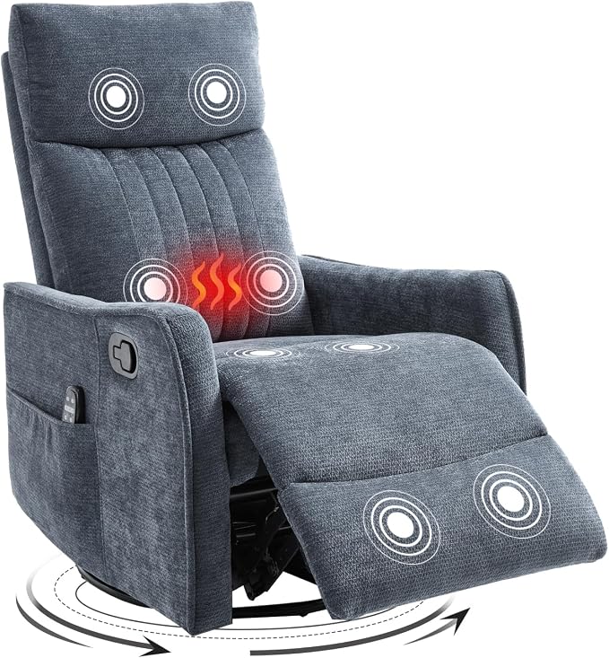 Trustyue Swivel Rocker Recliner Chair, 360° Swivel Recliner - Image 7