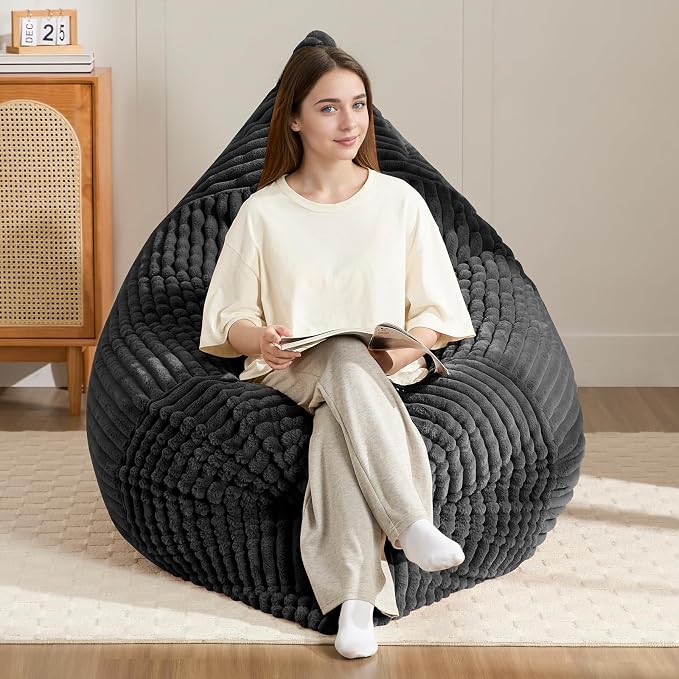 3-in-1 Giant Bean Bag Chair for Adults & Kid, Convertible Floor Sofa to Mattress - Image 7