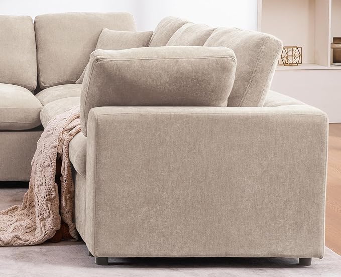 Oversized Modular Sectional Sofa Couch, Large 7 Seater Corner Sofa Modern U - Image 7