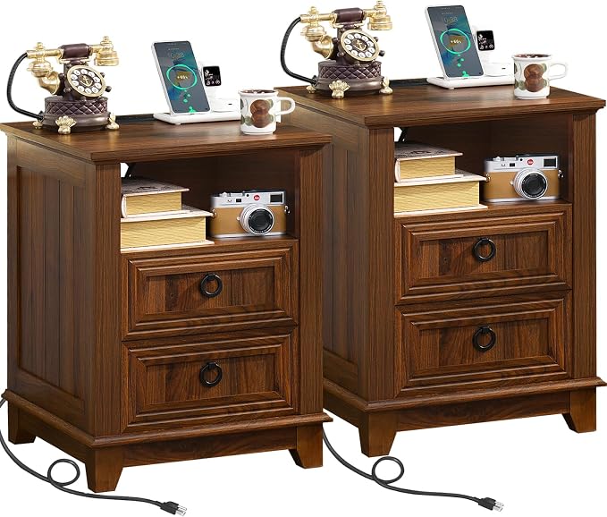 Joaxswe 18" Farmhouse Night Stands Set of 2 by Joaxswe