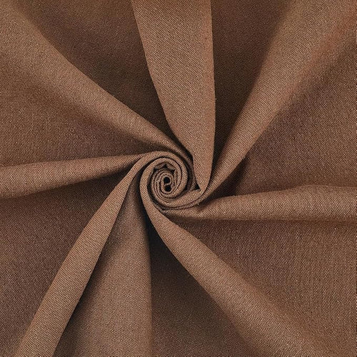 59 Inch Dark Brown Quilting Linen Type Cloth Fabric by The Yard Blend Solid by CABODYALS