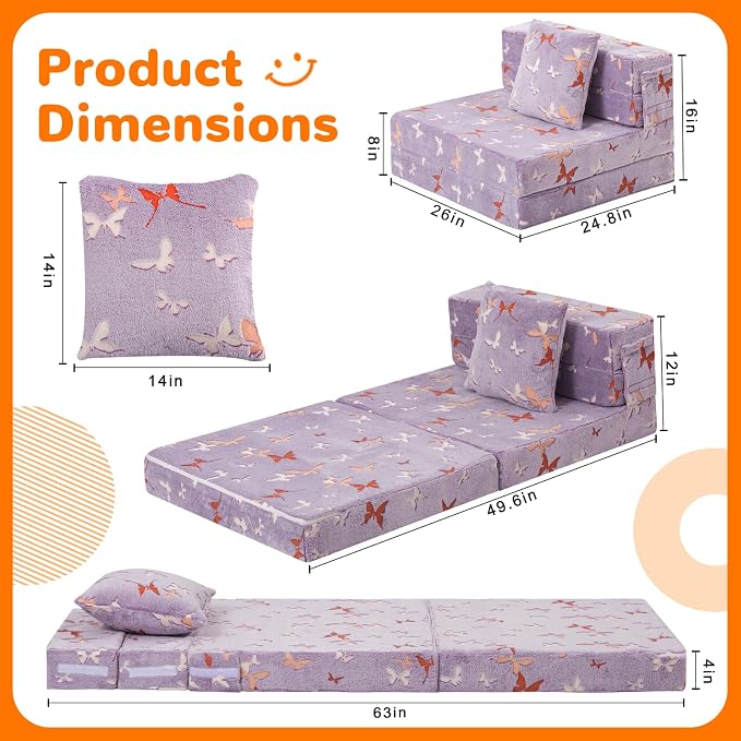 MeMoreCool Foldable Futon Chair Bed - Image 5