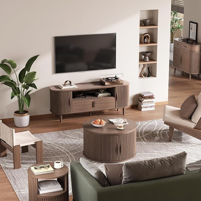 SULIVES Round Coffee Table - Image 6