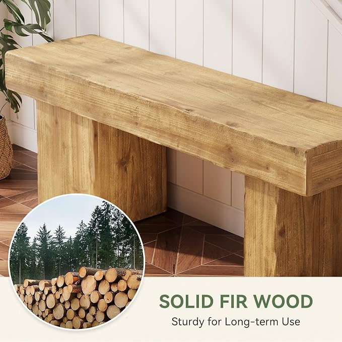 Thickened Solid Wood Bench, Heavy Duty Dining Bench - Image 8