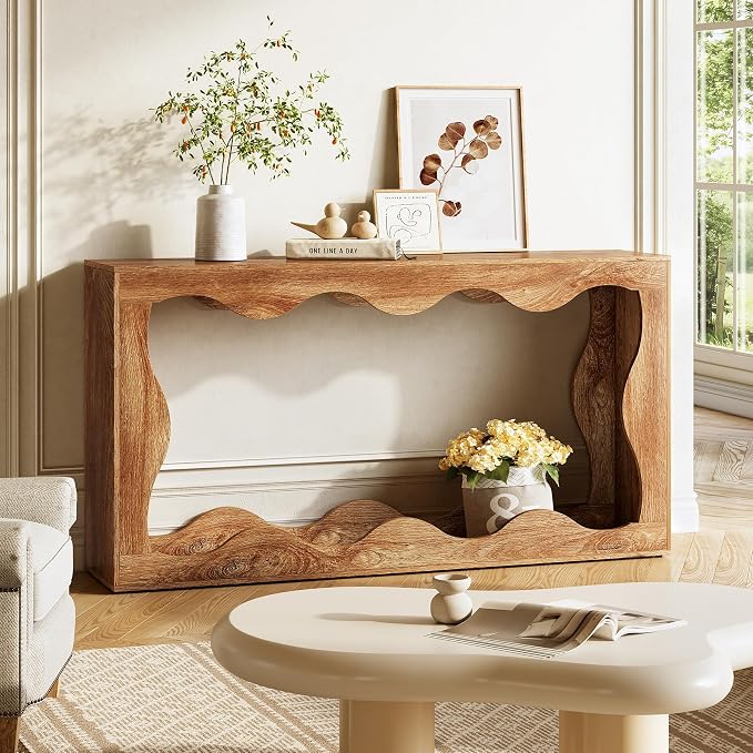 LITTLE TREE 63-Inch Console Table, Chic Design, Sofa Table Behind Couch - Image 2